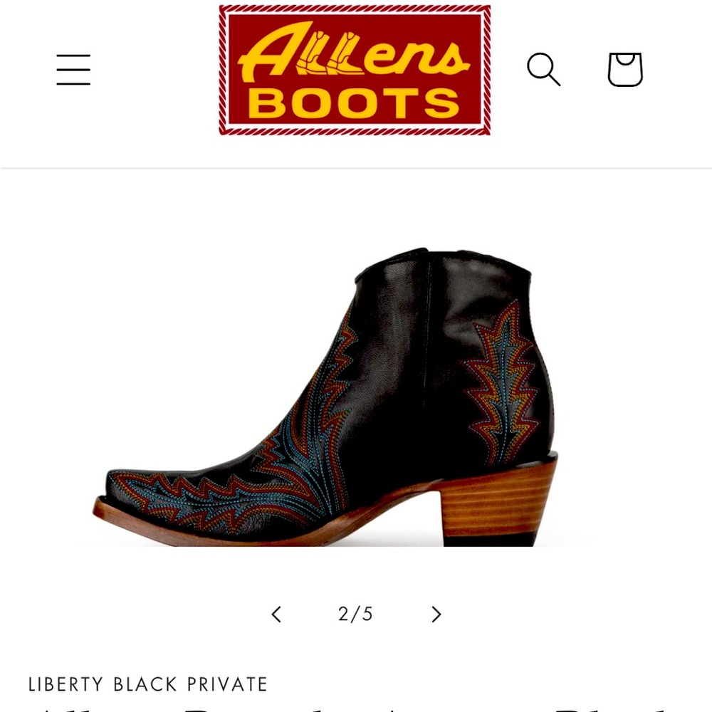 Gorgeous Western booties from Allen’s Boots, Austin, Tx. EUC.